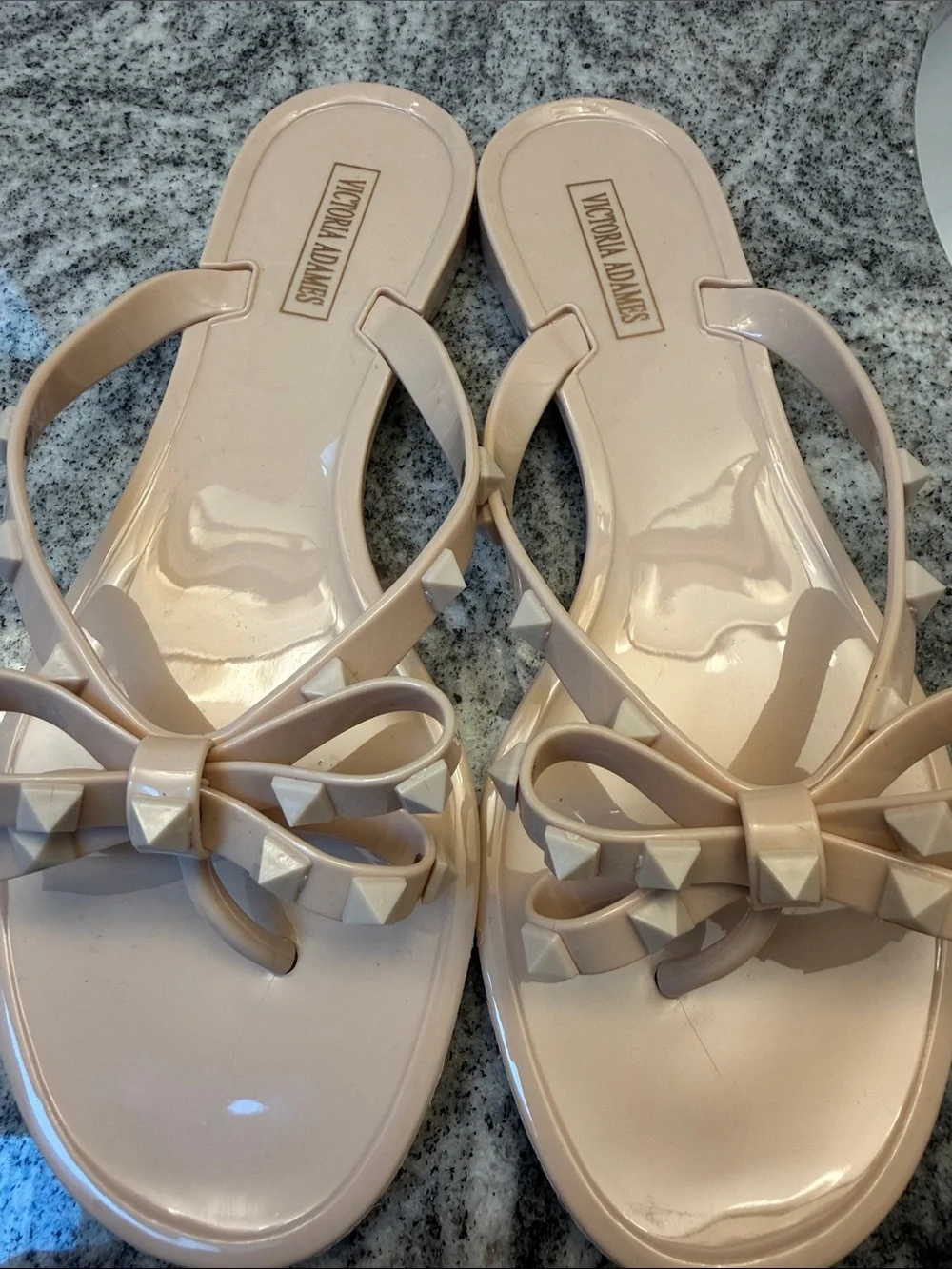 Victoria Adames beige patent